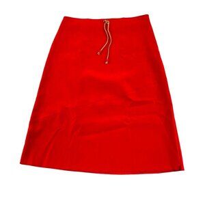 Giorgio Fiorlini Collection Red A Line Midi‎ Skirt Size 6 Vintage 90s